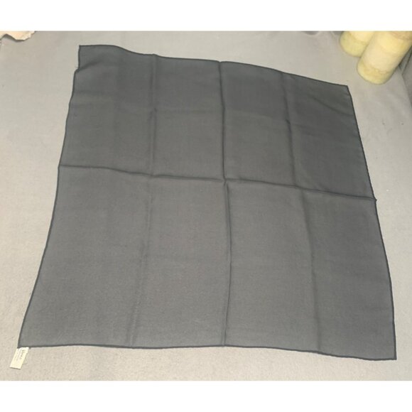 Black Vina Polyester Scarf 100% Made In Japan 23-Inch Square - Picture 7 of 7